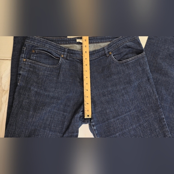 Eileen Fisher Jeans, Straight Leg, Dark Wash, Lg - Picture 9 of 11